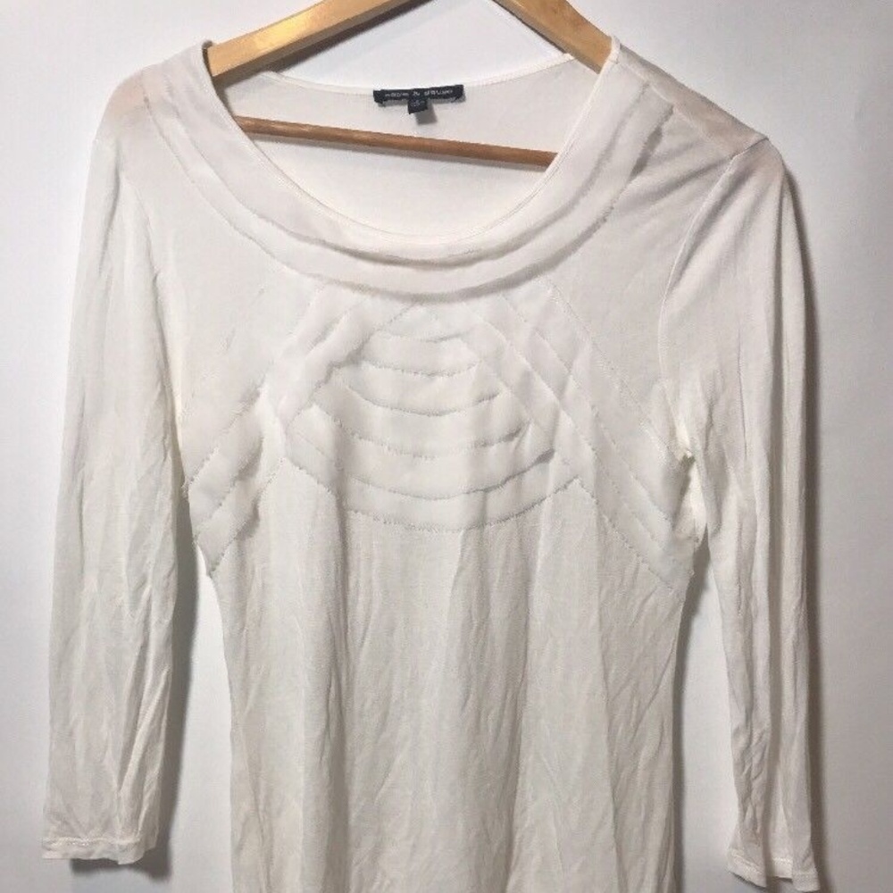 Cable & Gauge Top Long Sleeve 100% Viscose Small